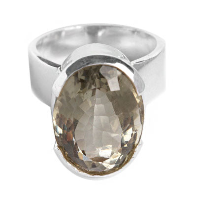 Anel de Prata com Prasiolita - 55497