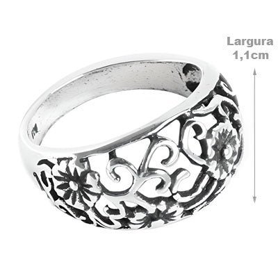 Anel de Prata Flor - 55500
