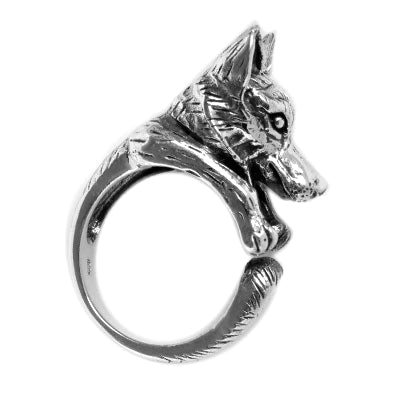 Anel de Prata Lobo - 52733