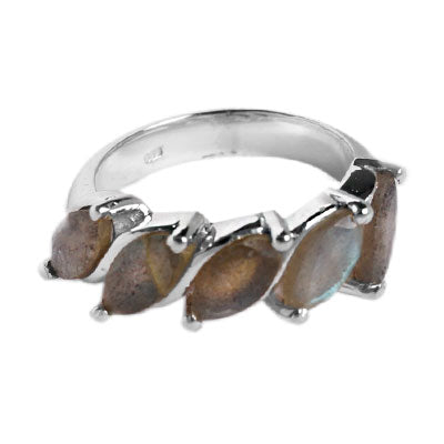 Anel de Prata com Labradorita - 55729 - soprata