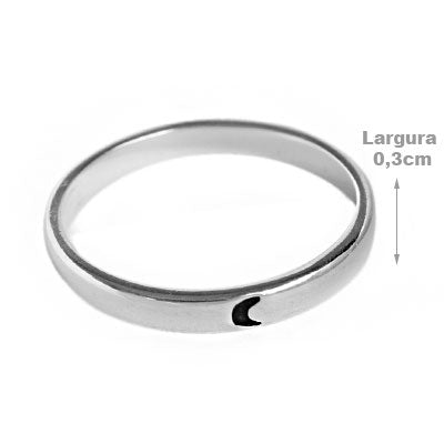 Anel de Prata com Lua - 56579