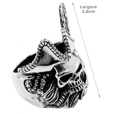 Anel de Prata Pirata Caveira - 21420