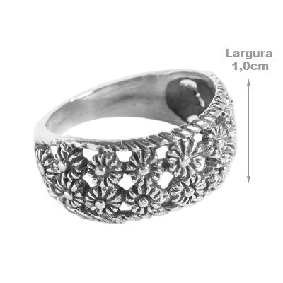 Anel de Prata Flor - 55457 - soprata