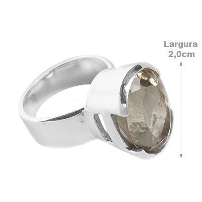 Anel de Prata com Prasiolita - 55497