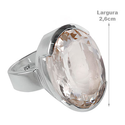 Anel de Prata com Cristal - 55551