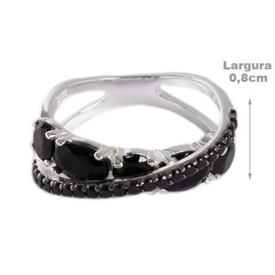 Anel de Prata com Zircônia - 55623