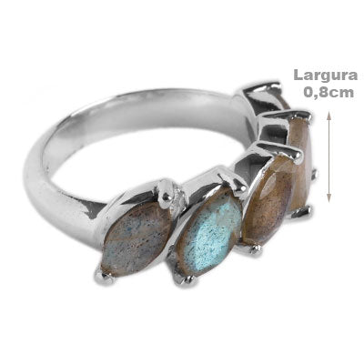 Anel de Prata com Labradorita - 55729 - soprata