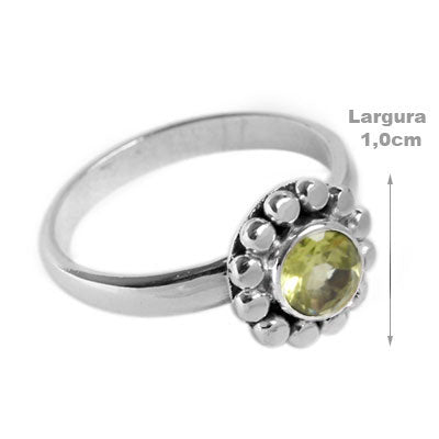 Anel de Prata com Peridoto - 55800