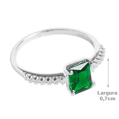 Anel de Prata Solitário