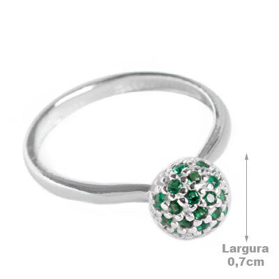 Anel de Prata com Zircônia