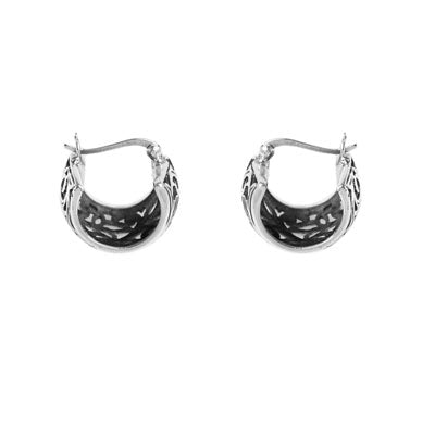 Argola de Prata Vazada