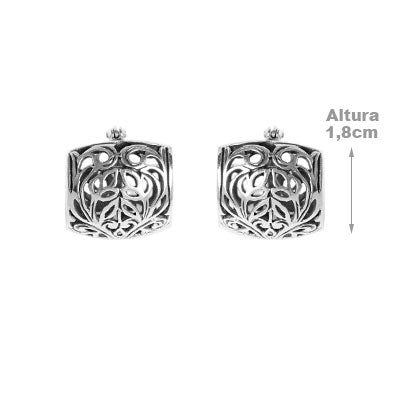 Argola de Prata Vazada