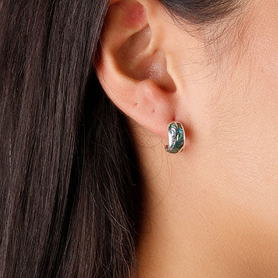 Argola de Prata com Abalone - 56390