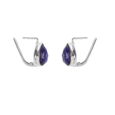Argola de Prata com Safira - 55425