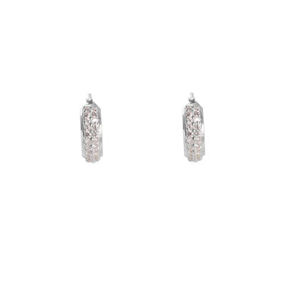 Argola de prata com Zircônia - 55582
