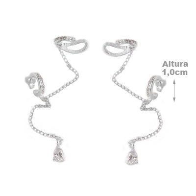 Argola de Prata com Zircônia - 53589 - soprata