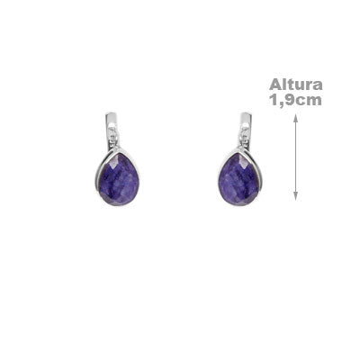 Argola de Prata com Safira - 55425