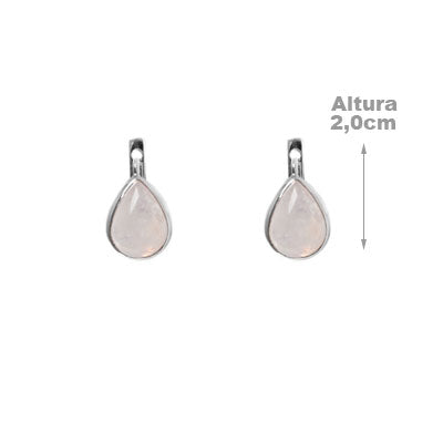 Argola de Prata com Pedra da Lua - 55431