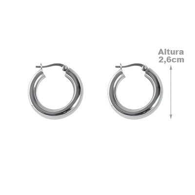 Argola de Prata Lisa - 55574