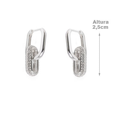 Argola de prata com Zircônia - 56691