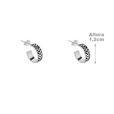 Argola de Prata Trabalhada - 56779