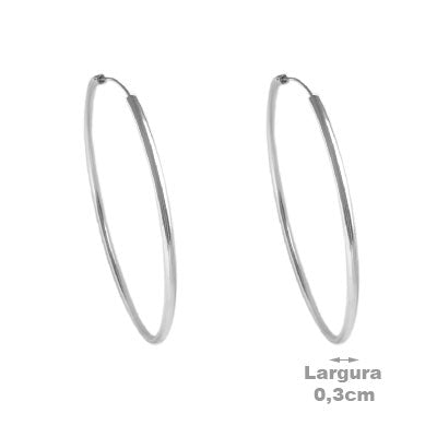 Argola de Prata Lisa