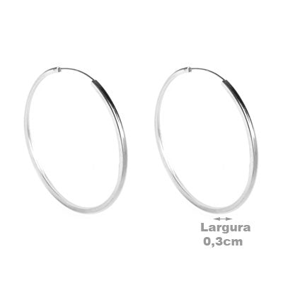 Argola de Prata Lisa