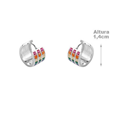 Argola de Prata com Zircônias