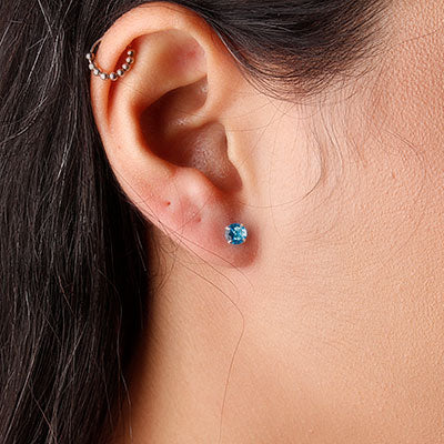 Brinco de Prata com Zircônia