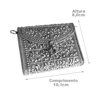 Bolsa de Mão em Prata -