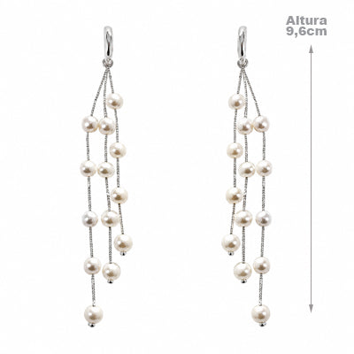 Brinco de Prata com Pérola - 47331