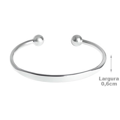 Bracelete de Prata Bola - 55492 - soprata