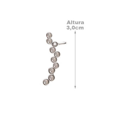 Brinco de Prata Contorno de Orelha (Ear Cuff) - 52205