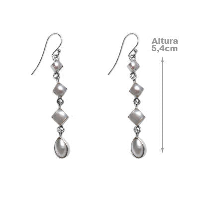 Brinco de Prata com Pérolas - 55722
