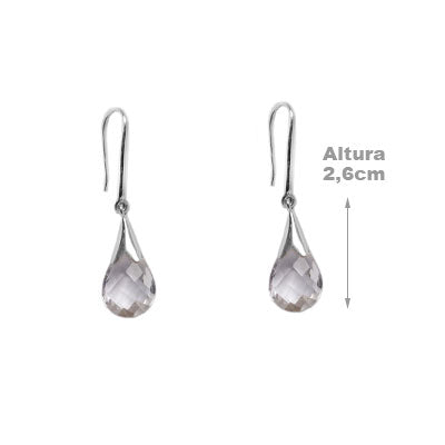 Brinco de Prata com Cristal - 55723