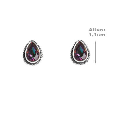 Brinco de Prata com Cristal - 55778 - soprata