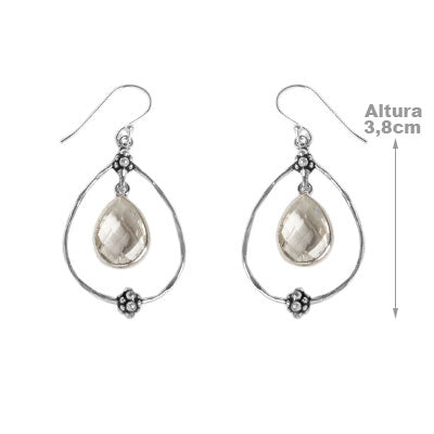 Brinco de Prata com Cristal