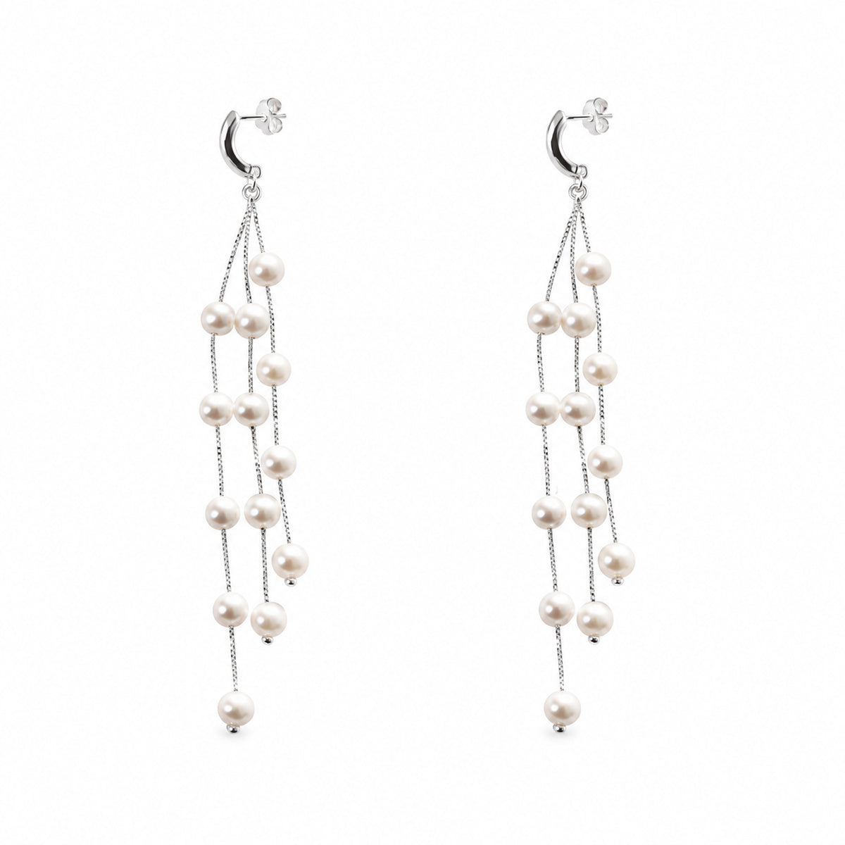 Brinco de Prata com Pérola - 47331