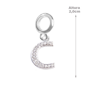 Berloque de Prata Letras - 62434