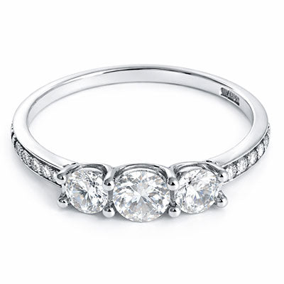 Anel de Prata com Zircônias - 55501