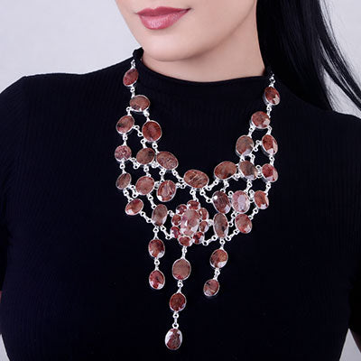 Maxi Colar em Prata com Rubi - 12394 - soprata