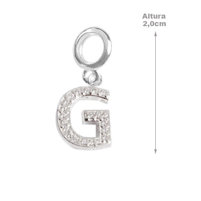 Berloque de Prata Letras - 62434