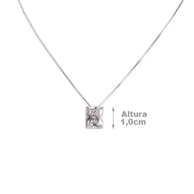 Gargantilha de Prata com Zircônia