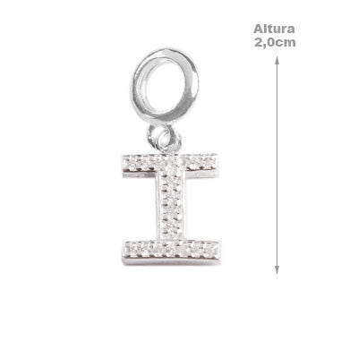 Berloque de Prata Letras - 62434