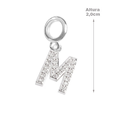 Berloque de Prata Letras - 62434