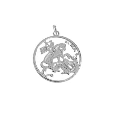 Pingente de Prata São Jorge