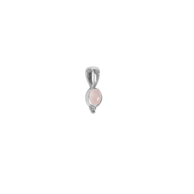 Pingente de Prata com Quartzo Rosa - 63107