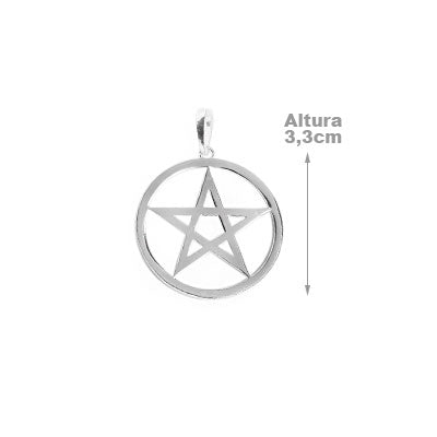 Pingente de Prata Pentagrama