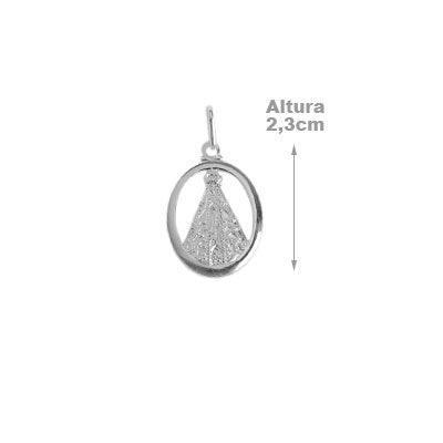 Pingente de Prata Nossa Senhora Aparecida