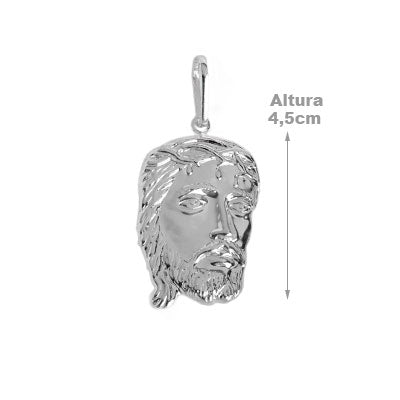 Pingente de Prata Face de Cristo